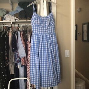 Blue Gingham Marilyn Monroe Dress